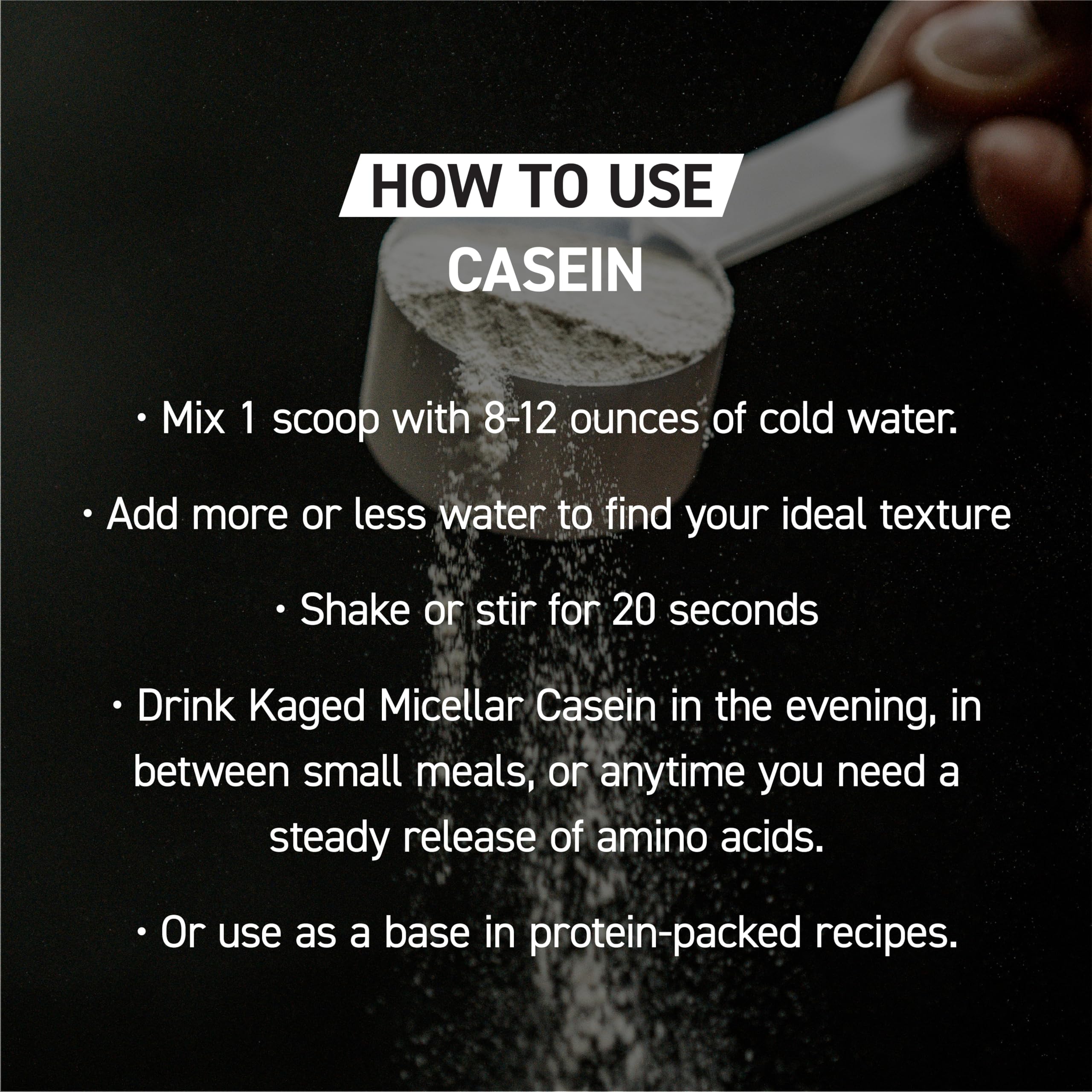 Kaged Kasein Vanilla on nightstand suggests convenient evening protein option