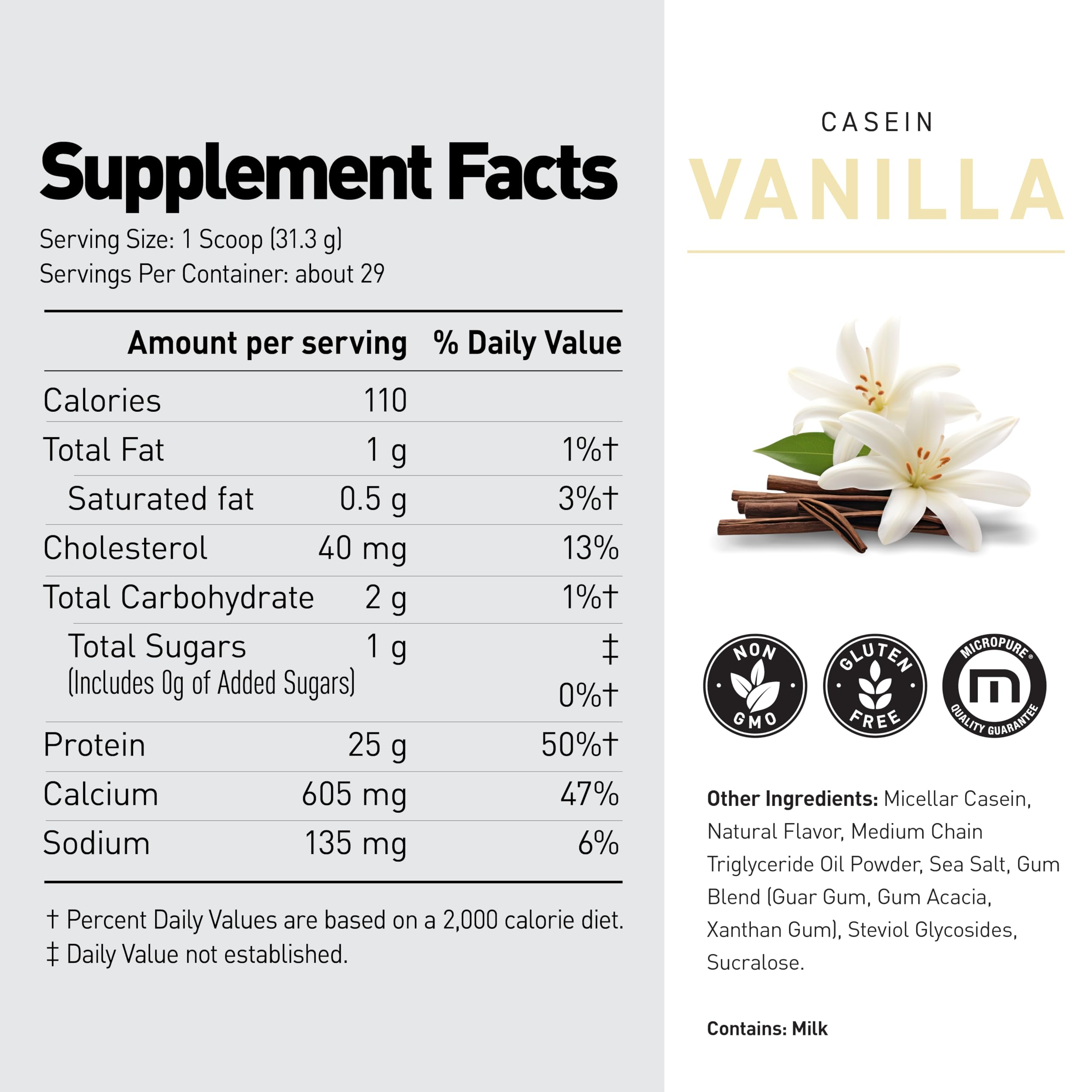 Kaged Kasein Vanilla in shaker cup ready for nighttime recovery