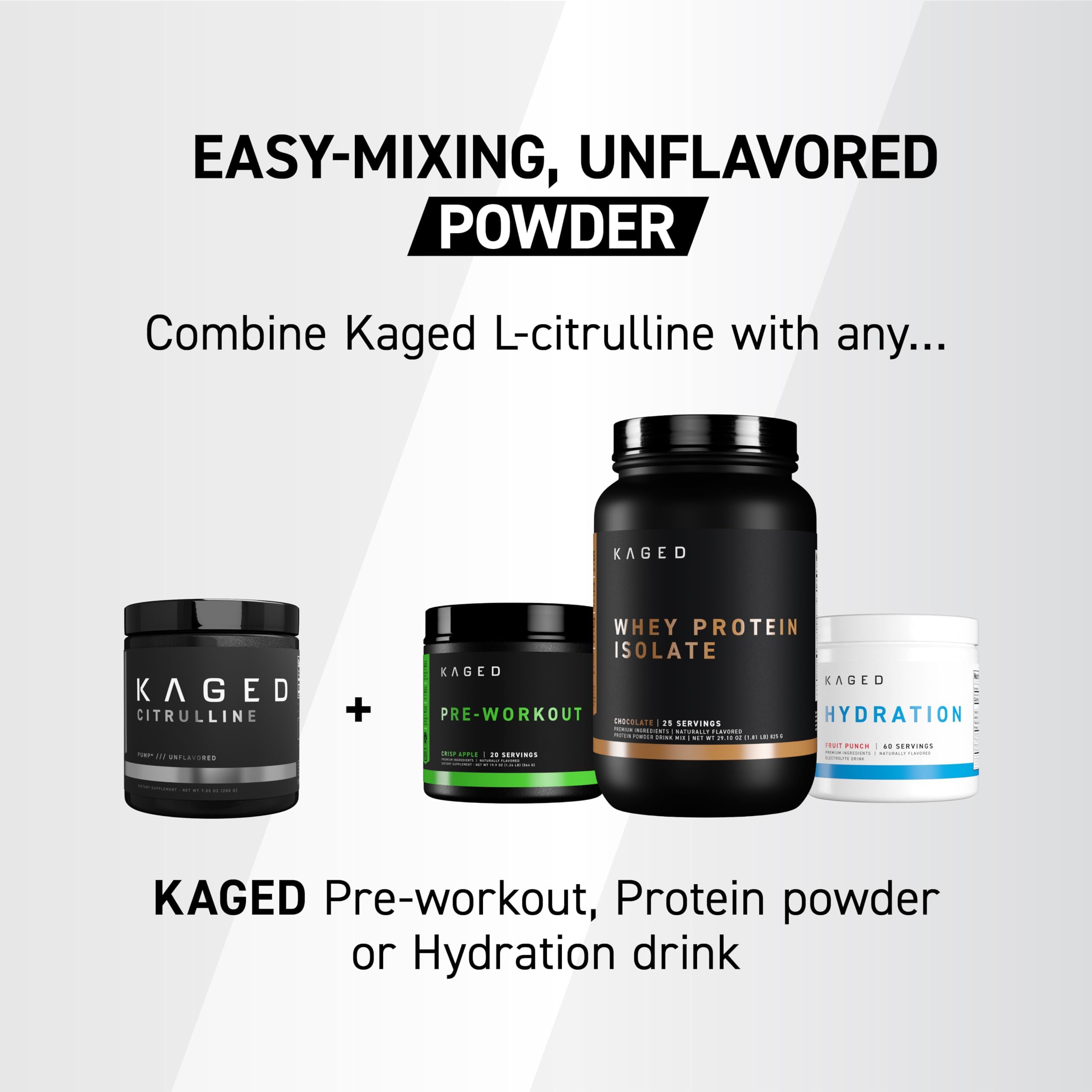 Kaged L-Citrulline powder third party tested badge for quality