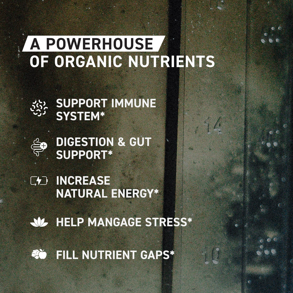 Kaged Outlive100 Berry powder dissolving in water for quick refreshment