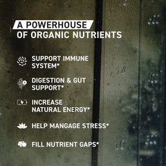 Kaged Outlive100 Berry powder dissolving in water for quick refreshment