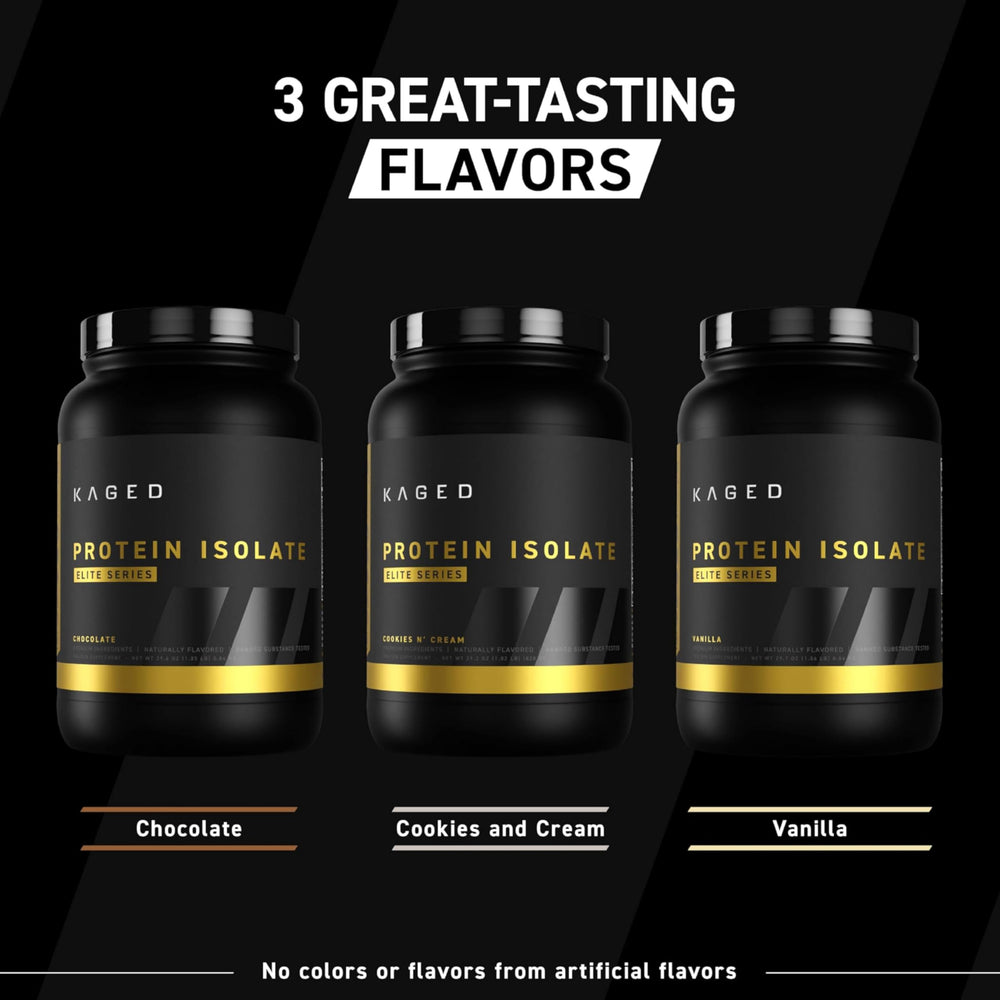 Kaged label on the container signaling premium quality ingredients