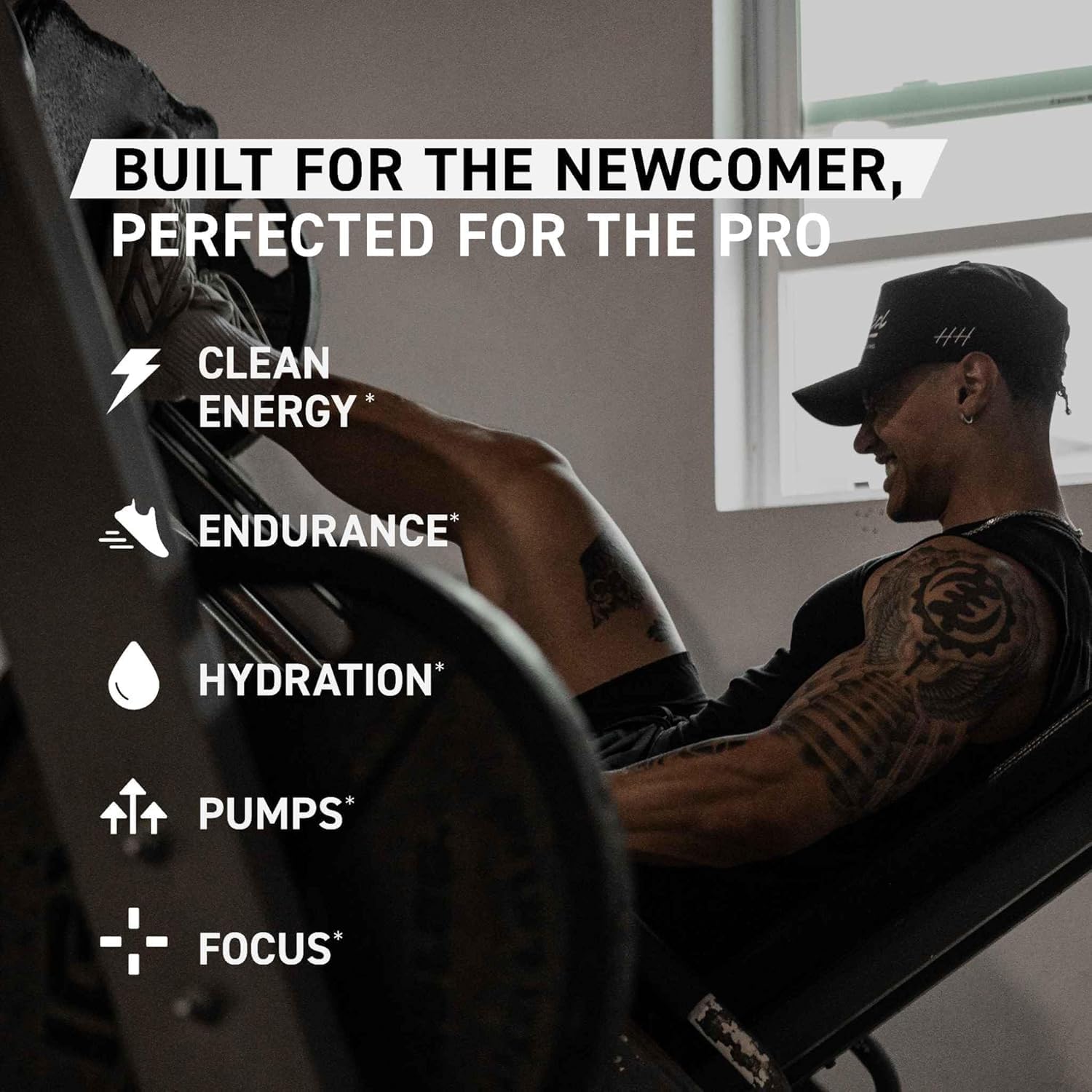 Athlete lifting after using Kaged Sport Pink Lemonade pre workout