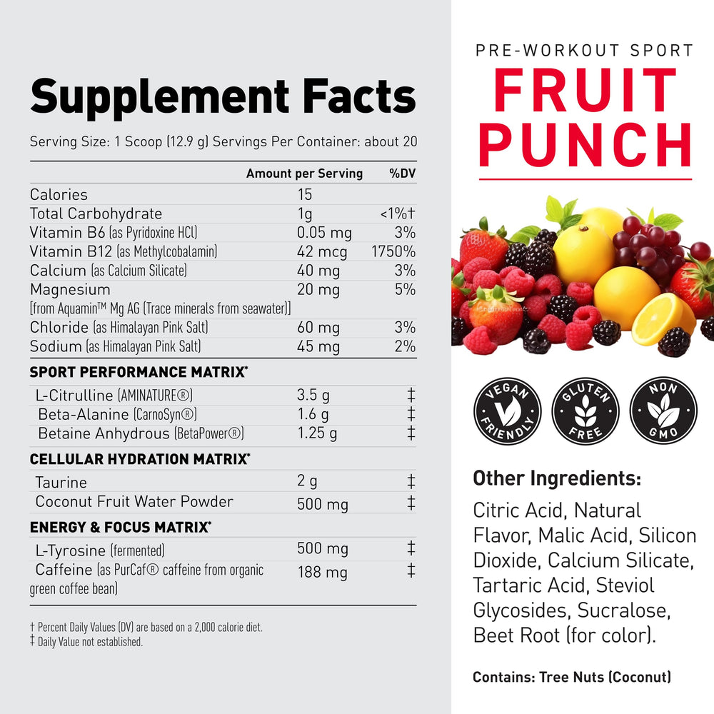 Kaged Sport Pre Workout Powder glass with liquid, ready before cardio and lifting sessions.