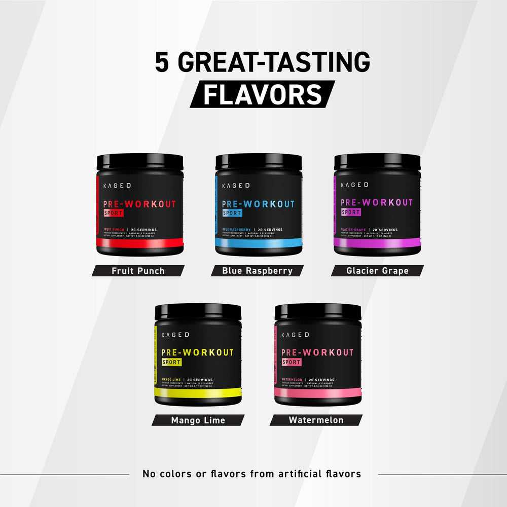 Kaged Sport Pre Workout Powder ingredient badge, highlighting beta-alanine and citrulline for endurance.