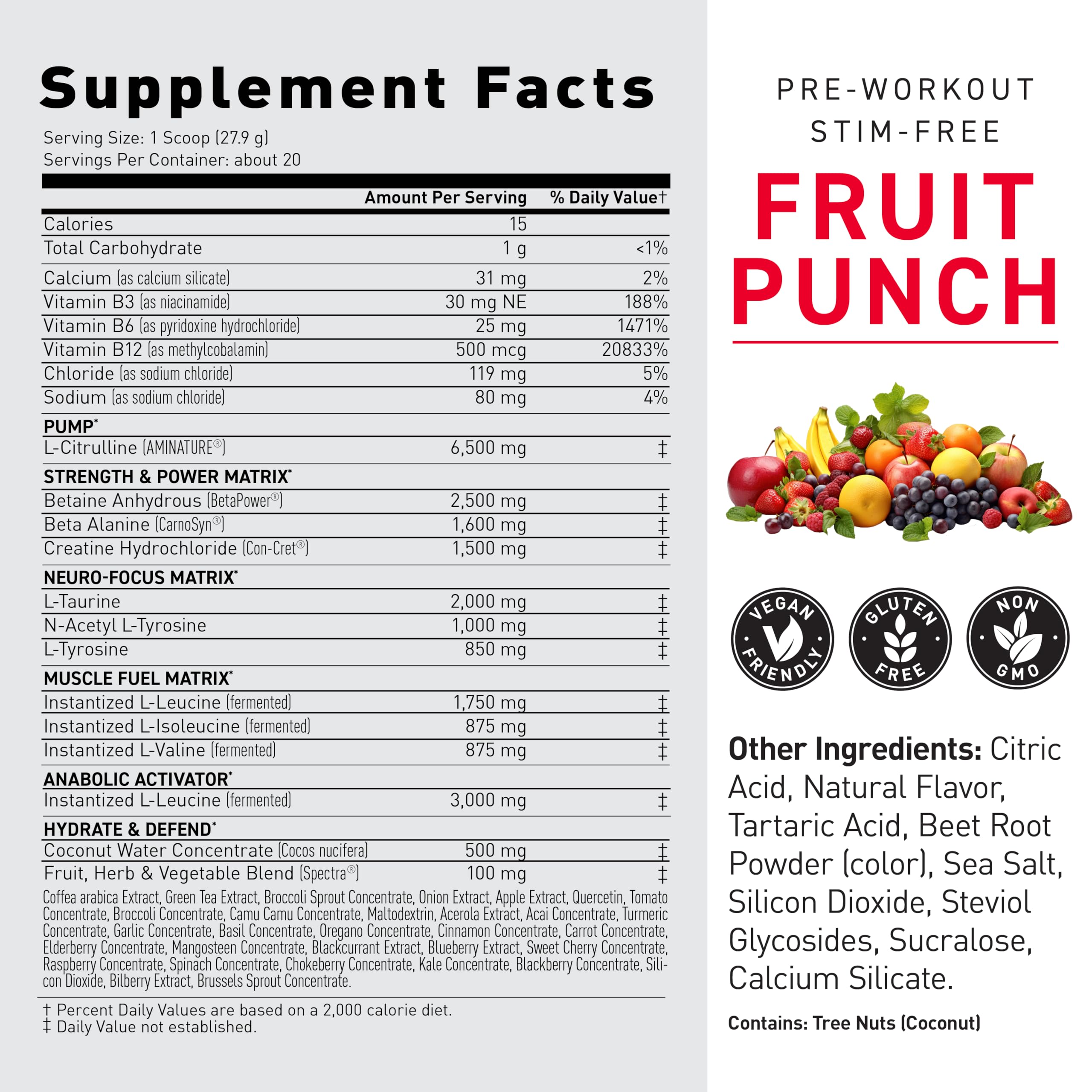 Kaged Stimulant Free pre-workout mixing glass shows quick, clump-free blend.