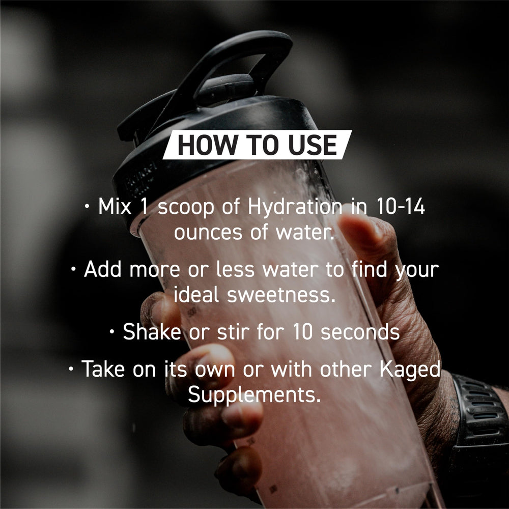 Kaged Sugar Free Hydration mix-your-own concept shown with add-ins