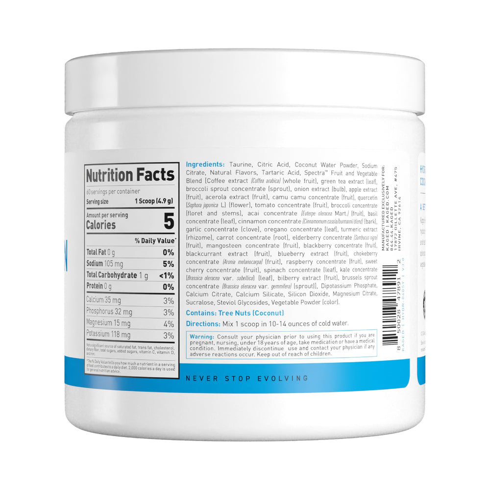 Kaged Sugar Free Hydration packaging-front view communicates premium quality