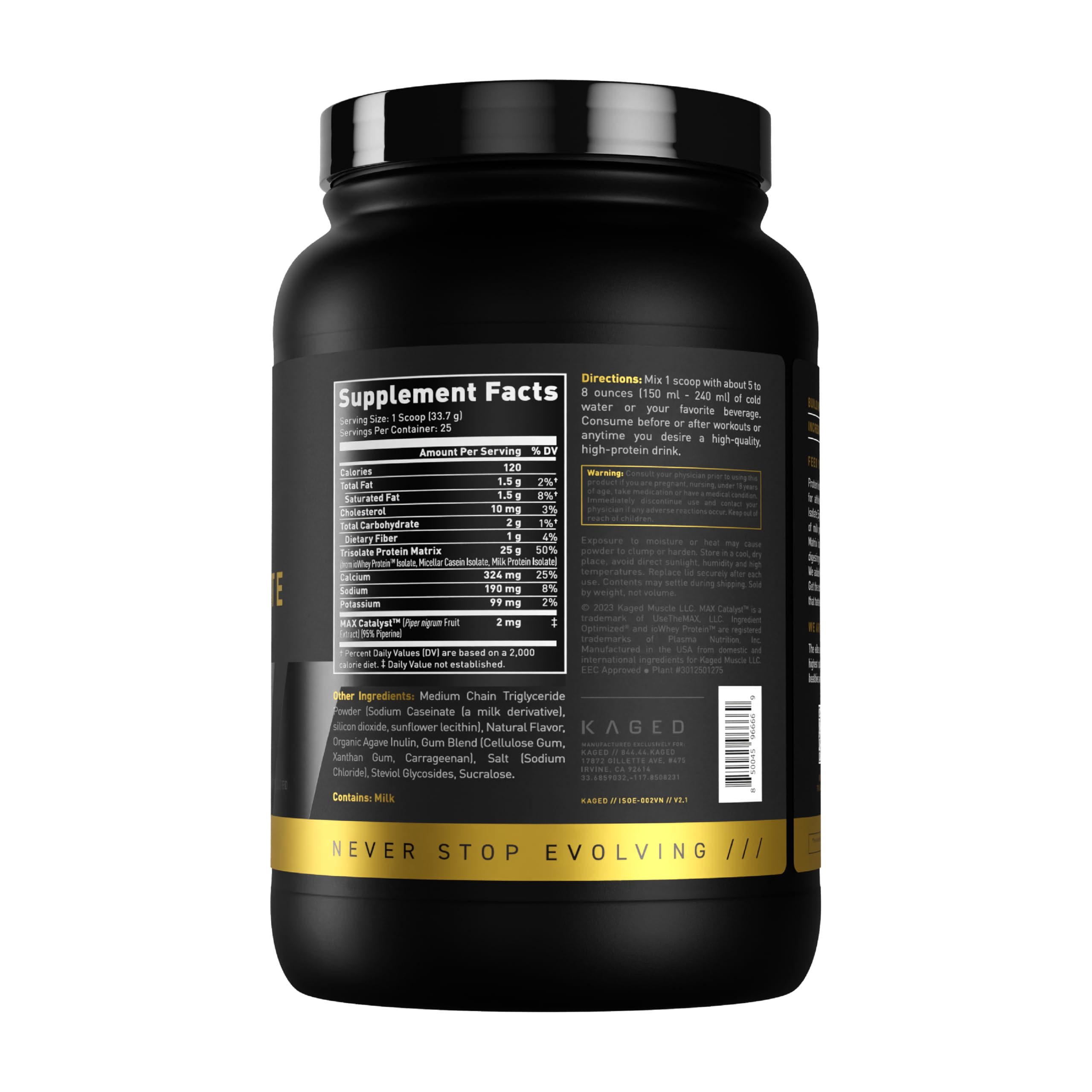 Kaged Vanilla shake cup with a creamy finish ready to drink.