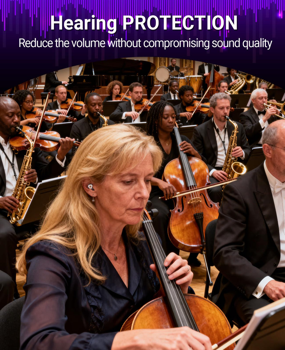 KAIFONG earplugs in XS–L ensure a precise, comfortable seal.