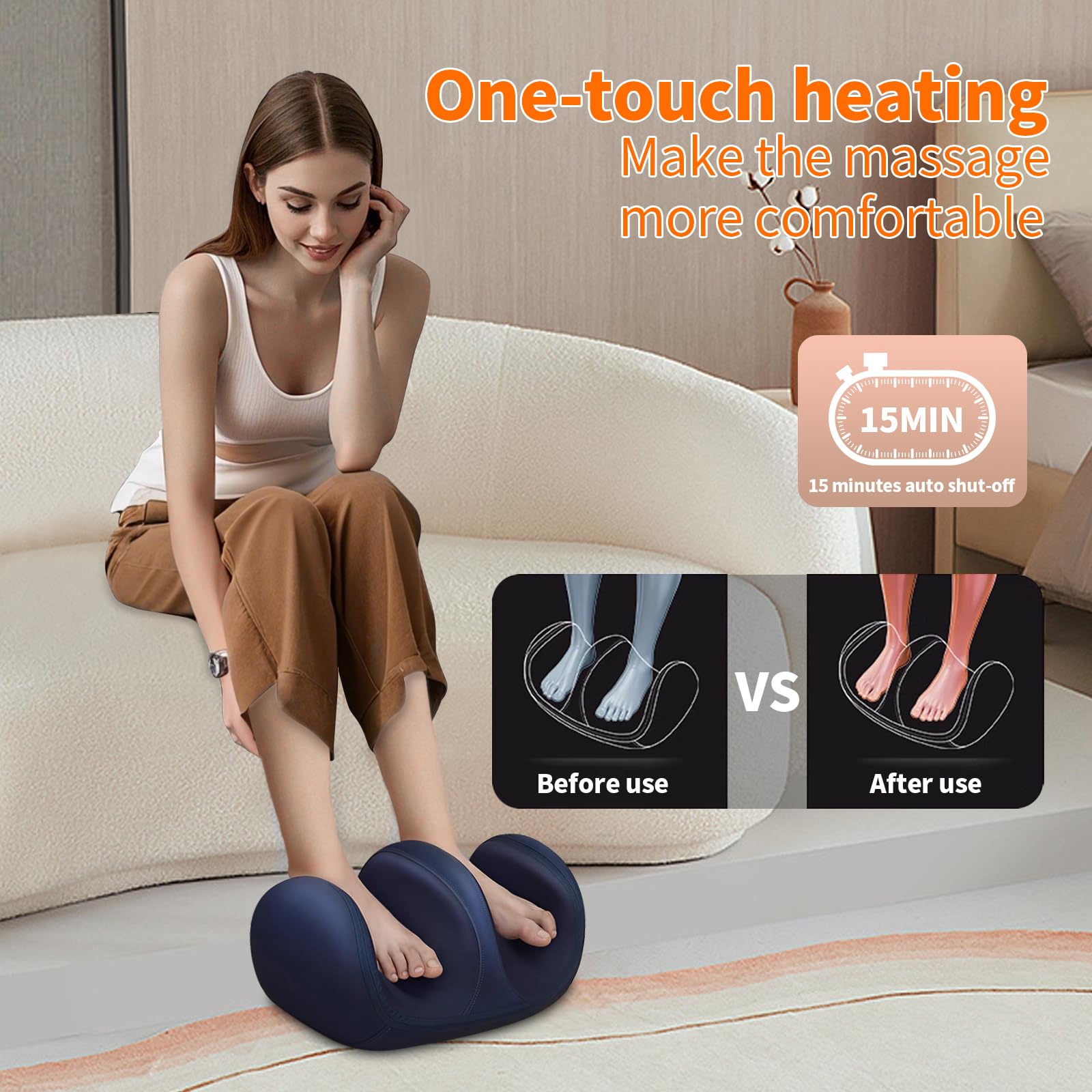 Kainsati calves massage eases leg tension and improves circulation.