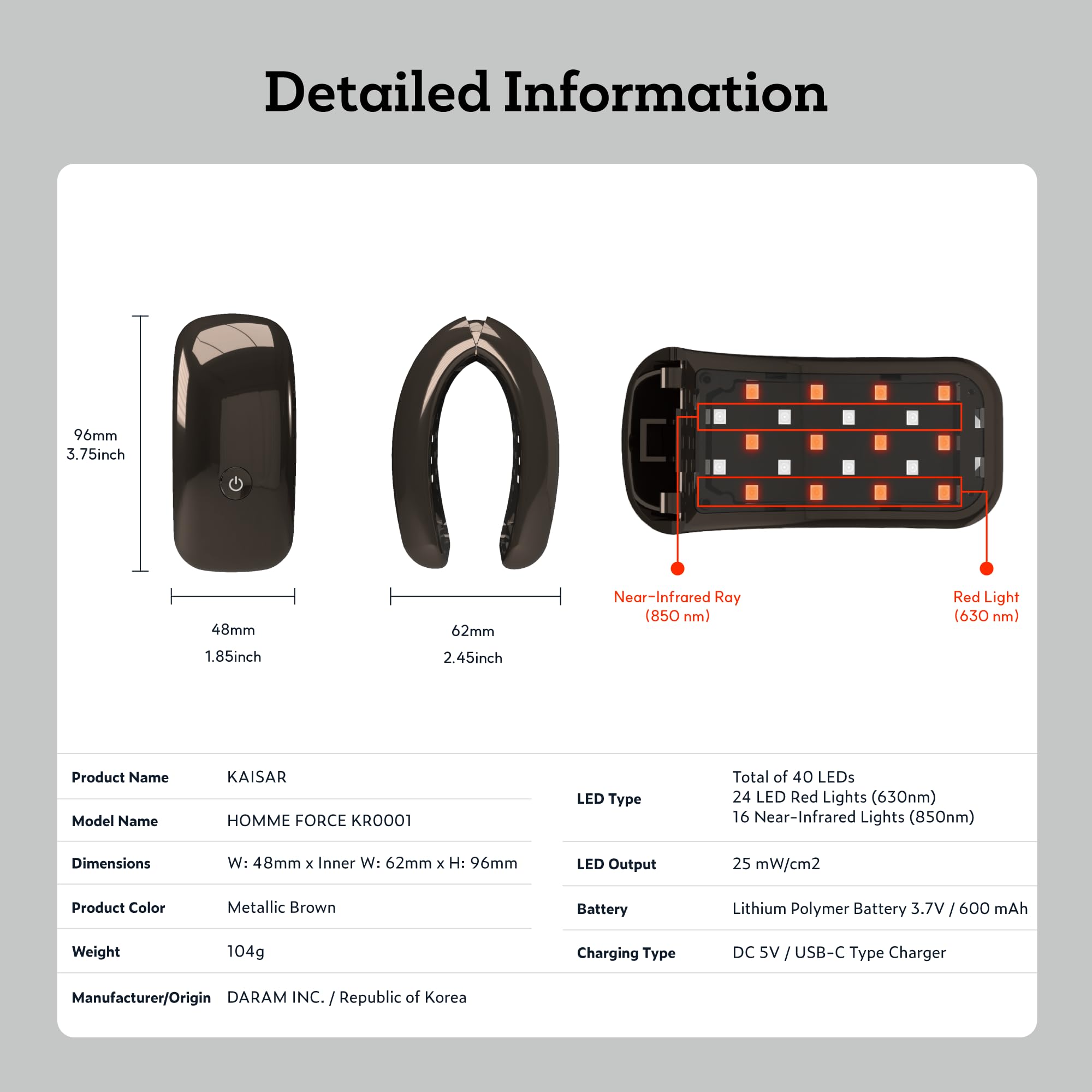 KAISAR ergonomic wearability ensures secure placement under clothing