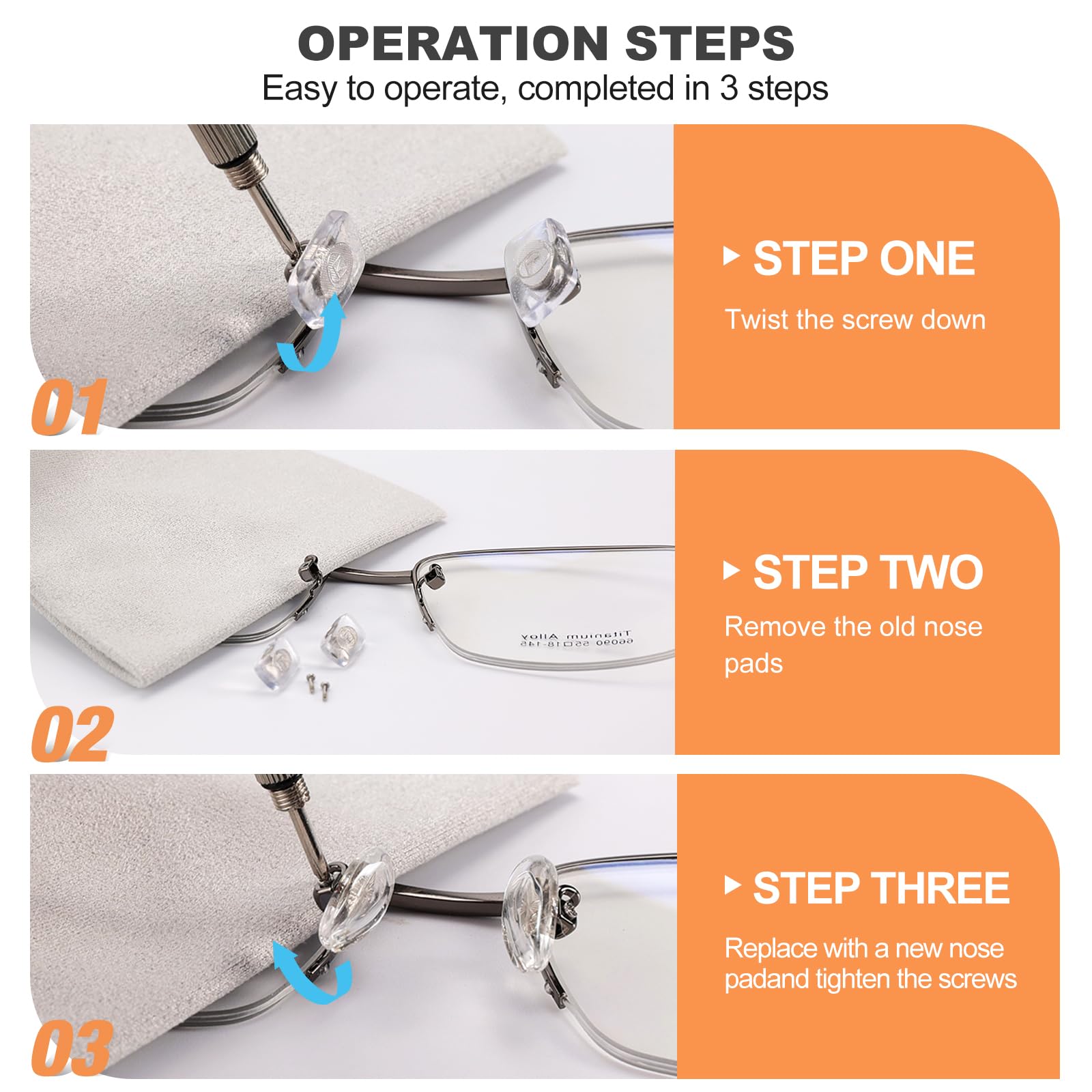 KaiserNgu almohadillas para gafas compatibles con tornillo