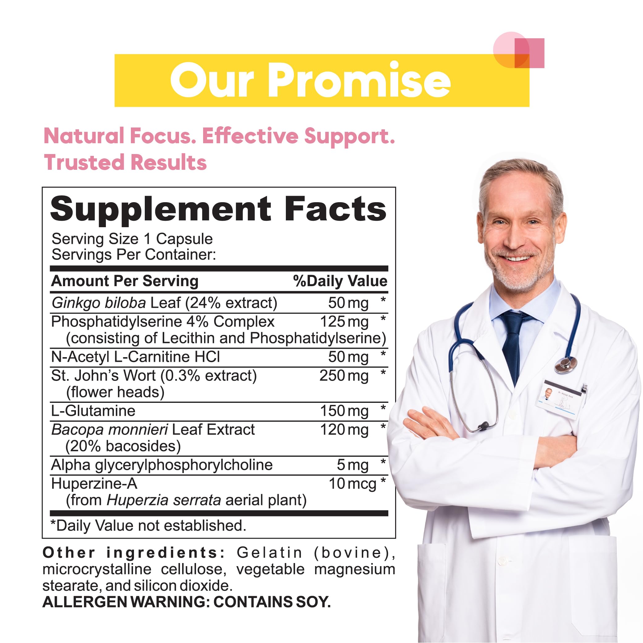 Close-up of Kaitamin capsules highlighting vegan, caffeine-free cognitive support.