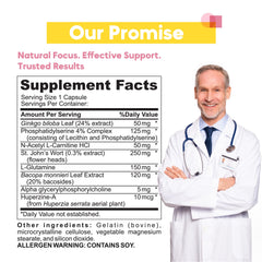 Close-up of Kaitamin capsules highlighting vegan, caffeine-free cognitive support.