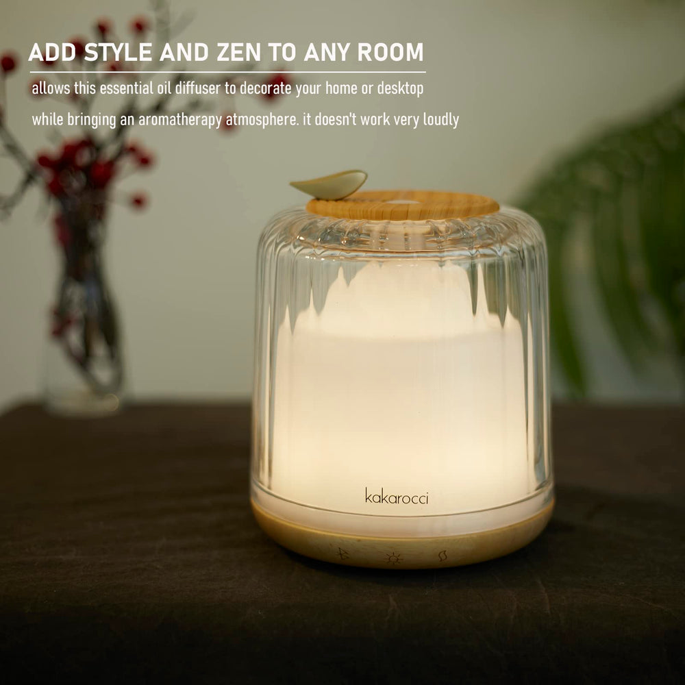 Kakoda diffuser with Bluetooth speaker enabling wireless music playback.