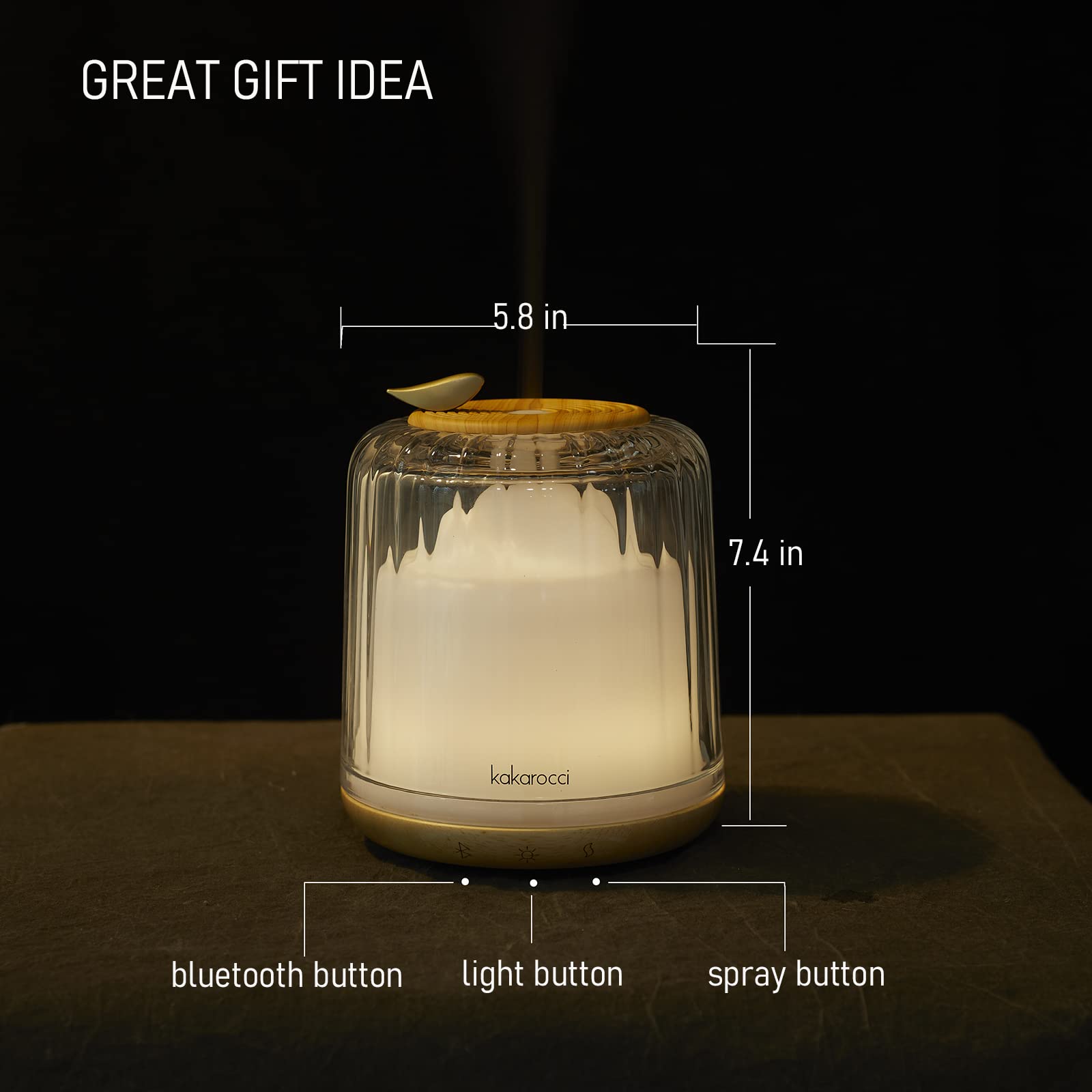 Kakoda mountain-inspired lighting adds calming mood.