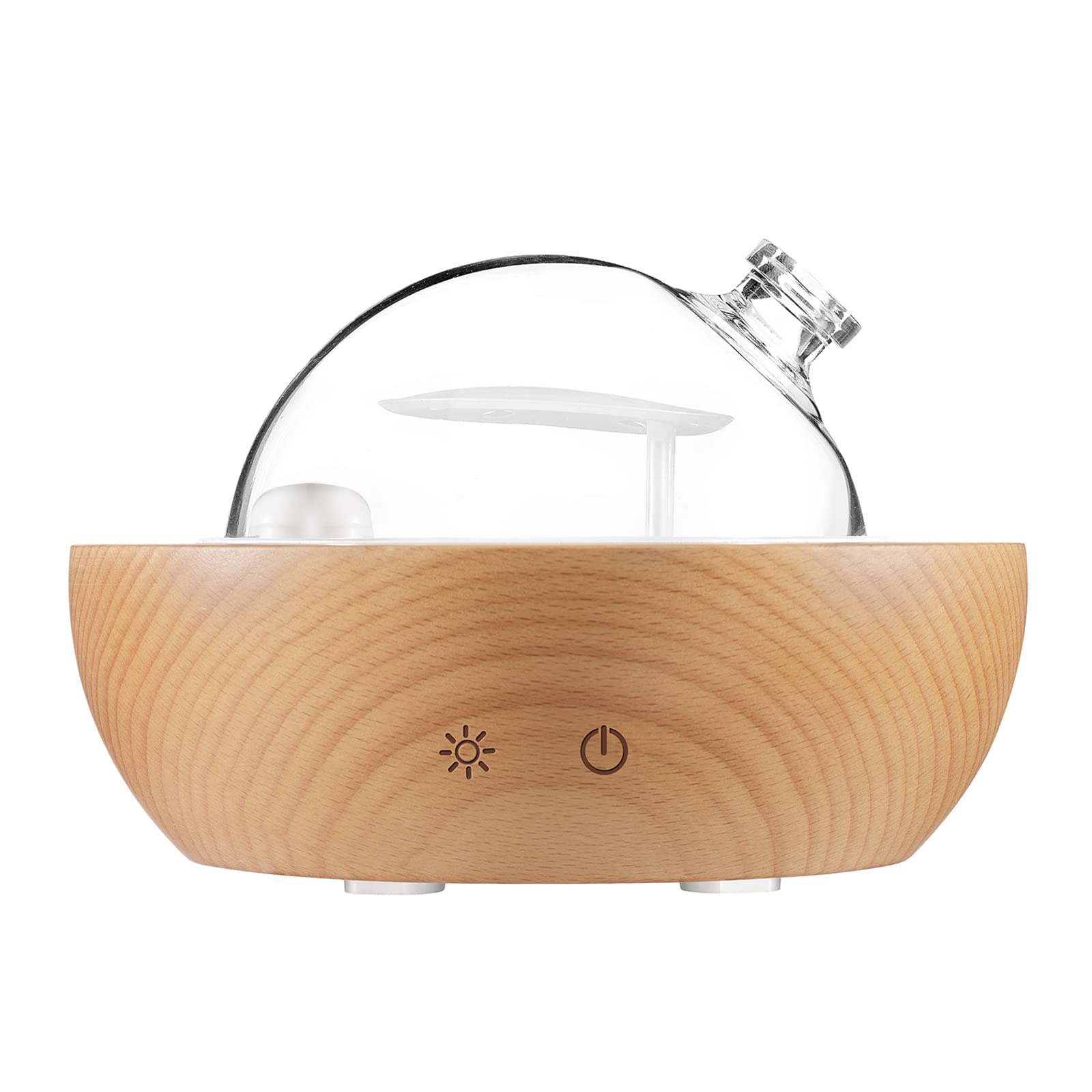 Kakoda glass diffuser with wood base, premium design for living spaces