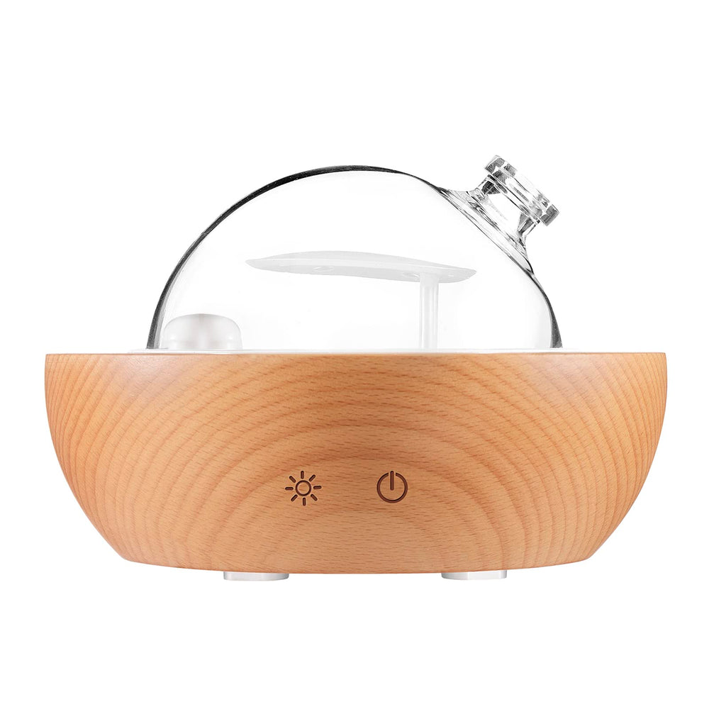 Kakoda glass diffuser with wood base, premium design for living spaces