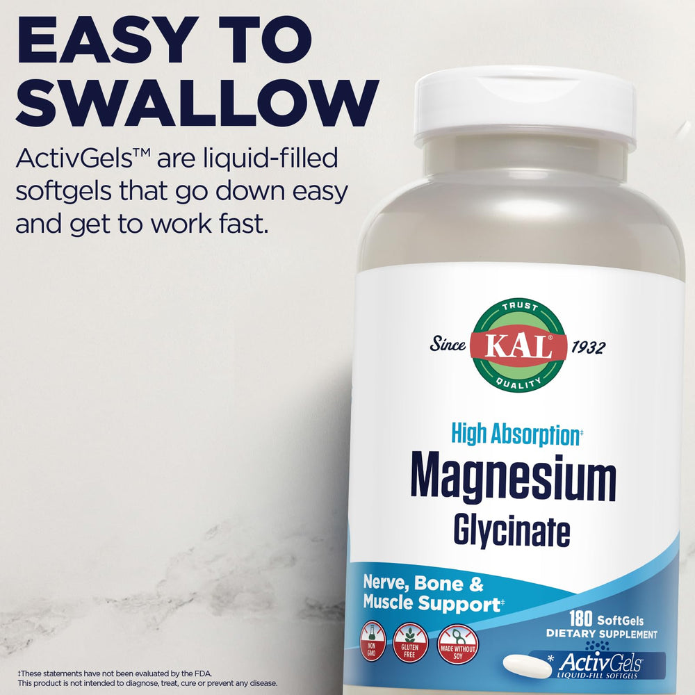 KAL ActivGels non-GMO gluten-free label reinforces clean ingredients.