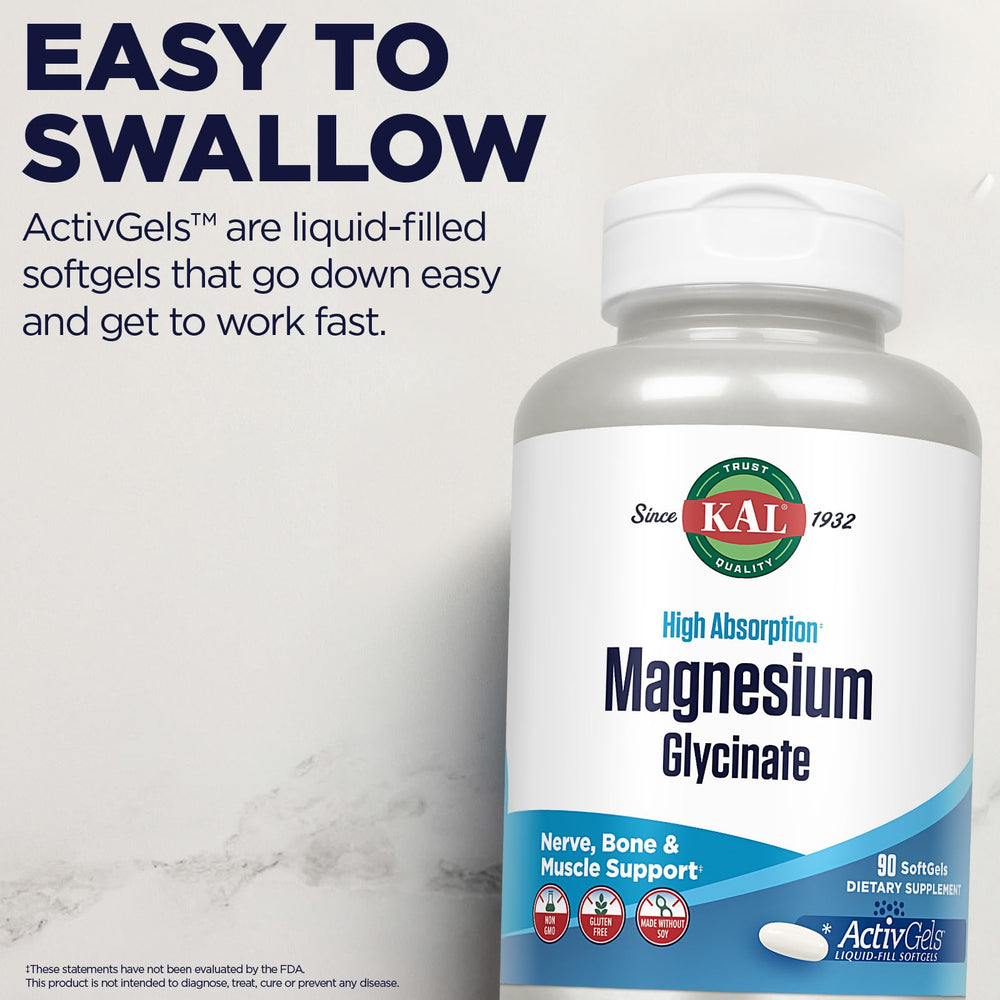 Serving size graphic for daily magnesium intake.