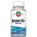 KAL Betaine HCL with Pepsin – Digestive Enzymes for Gut Health | 250 mg HCl, 130 mg Pepsin | Gluten Free, Non-GMO – 100 Tablets