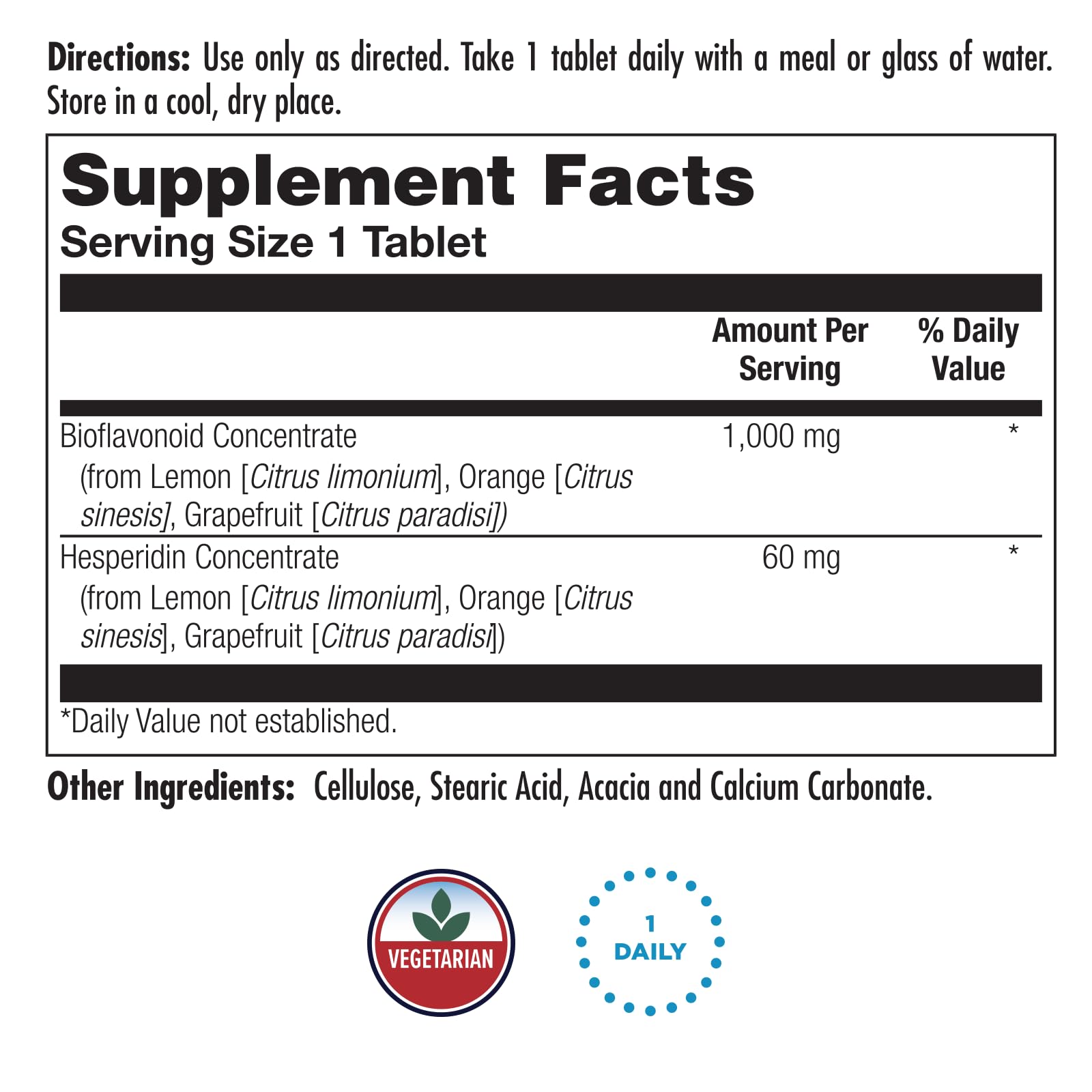 KAL Bioflavonoide 1000 mg, botella: apoyo antioxidante para la vida diaria.