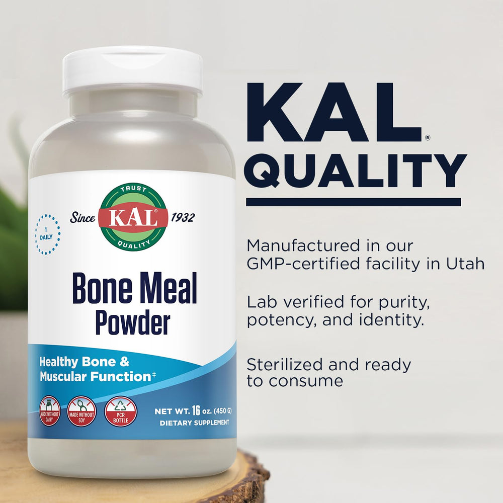 KAL Bone Meal Powder smoothie ready to blend into a nutritious drink.