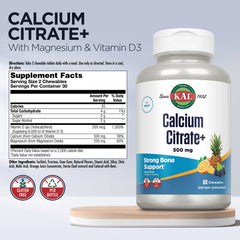 KAL fruit flavored chewables in a bottle for convenient daily supplementation