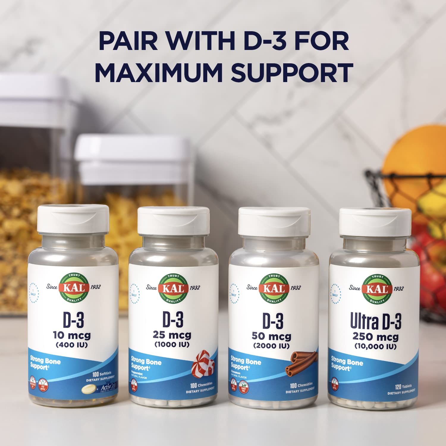 KAL Calcium Citrate serving size 60 servings for planning intake