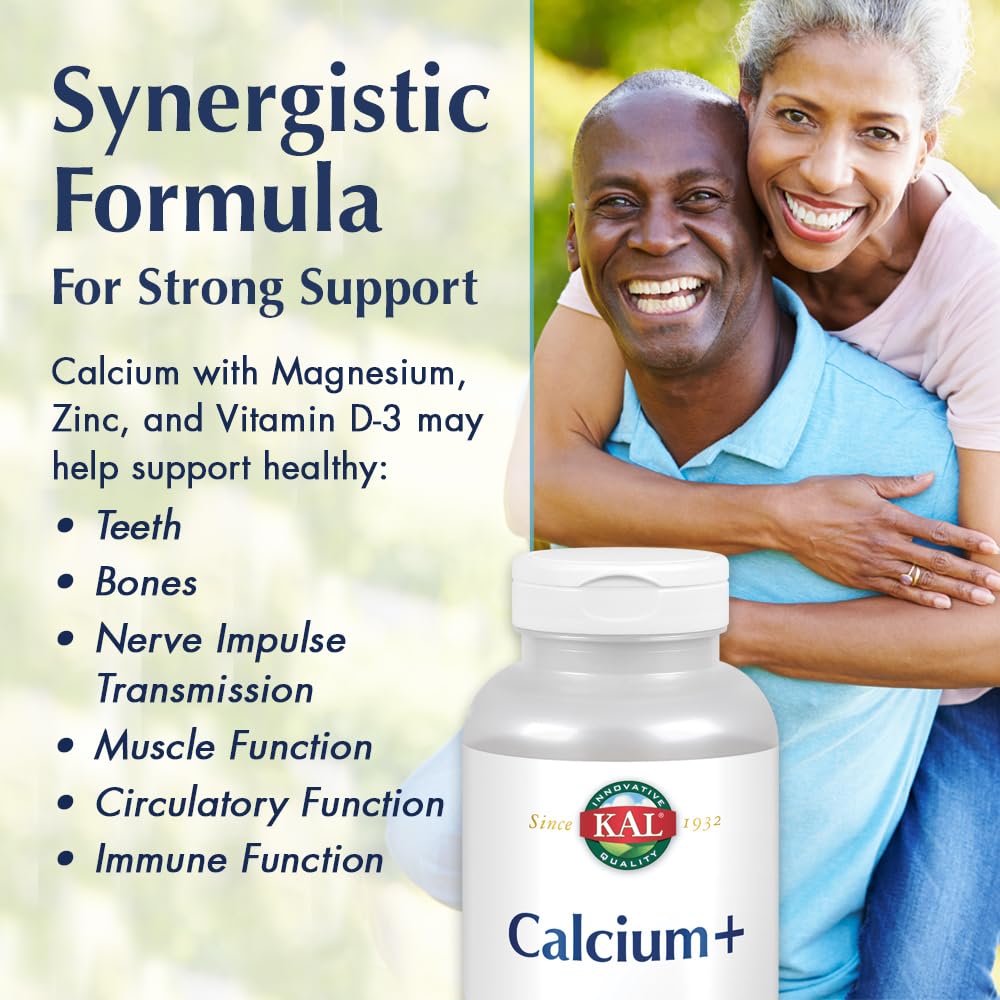KAL Calcium Plus tablets with vegetarian symbol highlights vegetarian-friendly bone health support.