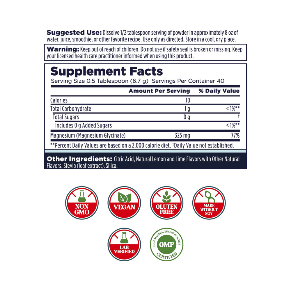 KAL Calming Magnesium Powder ActivMix technology enhances rapid dissolution