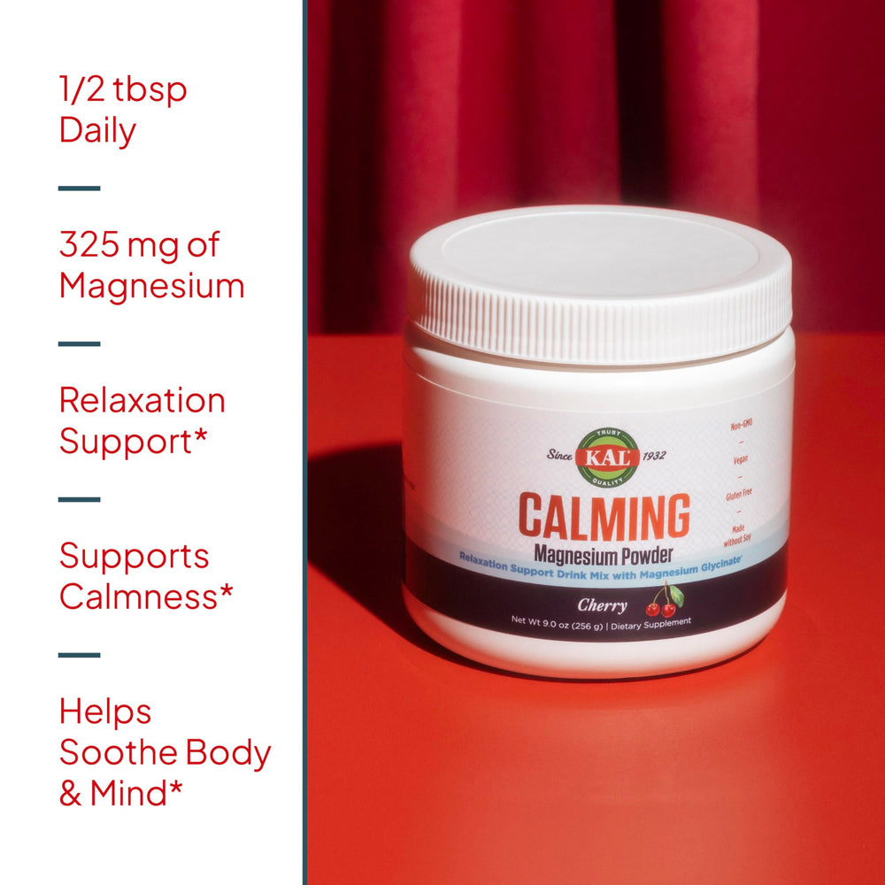 KAL Calming Magnesium Powder ActivMix image suggests enhanced absorption potential