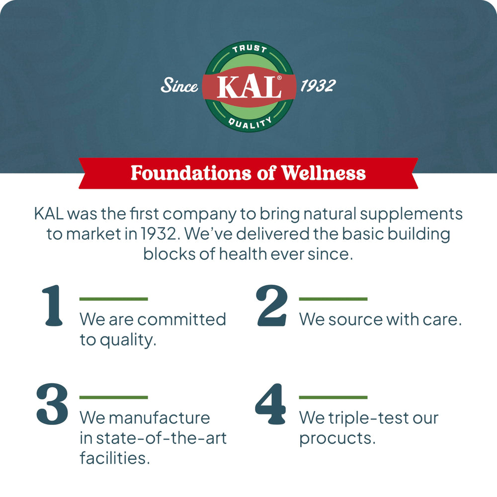 KAL Calming Magnesium Powder blueberry vegan gluten-free badge shown