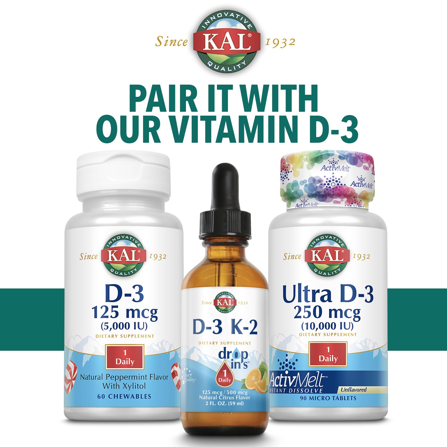 KAL Dolomite Powder packaging back label and weight information.