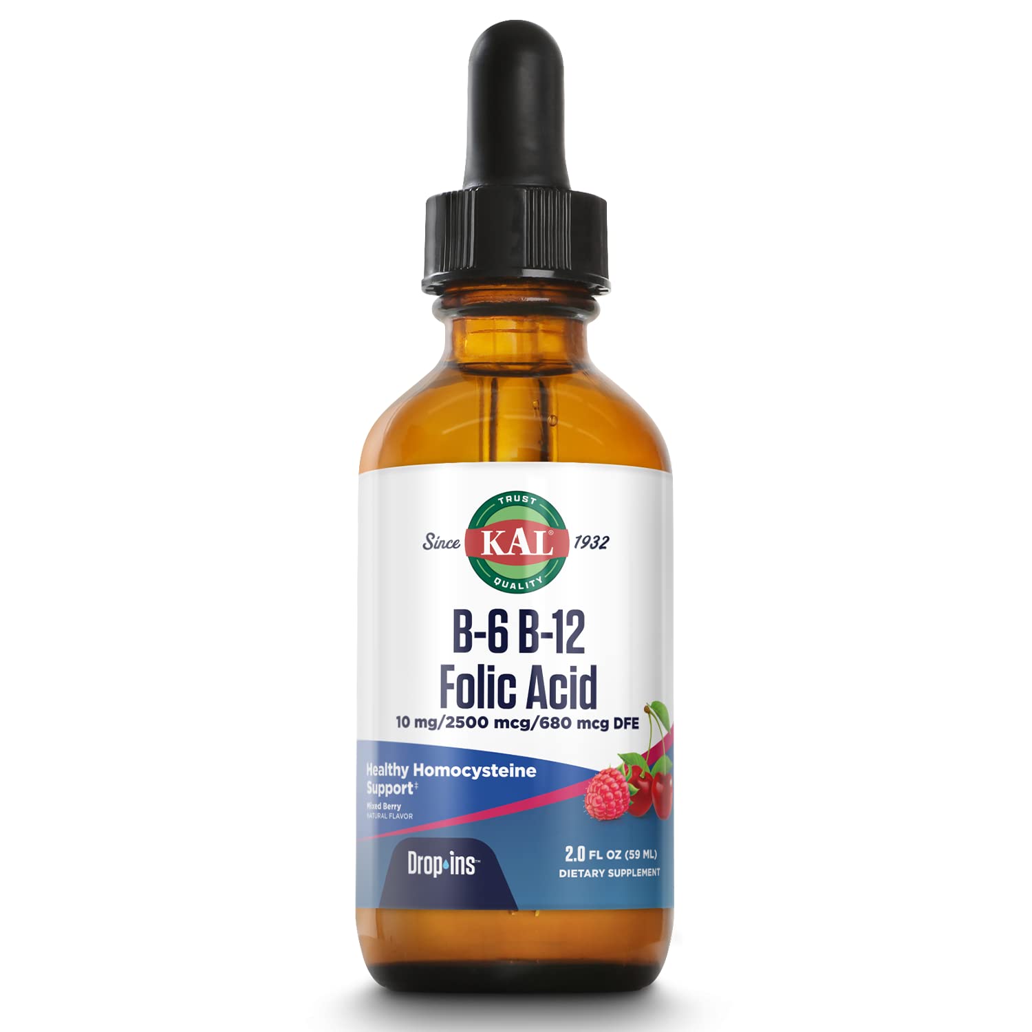 KAL DropIns berry bottle shows convenient daily use with berry flavor