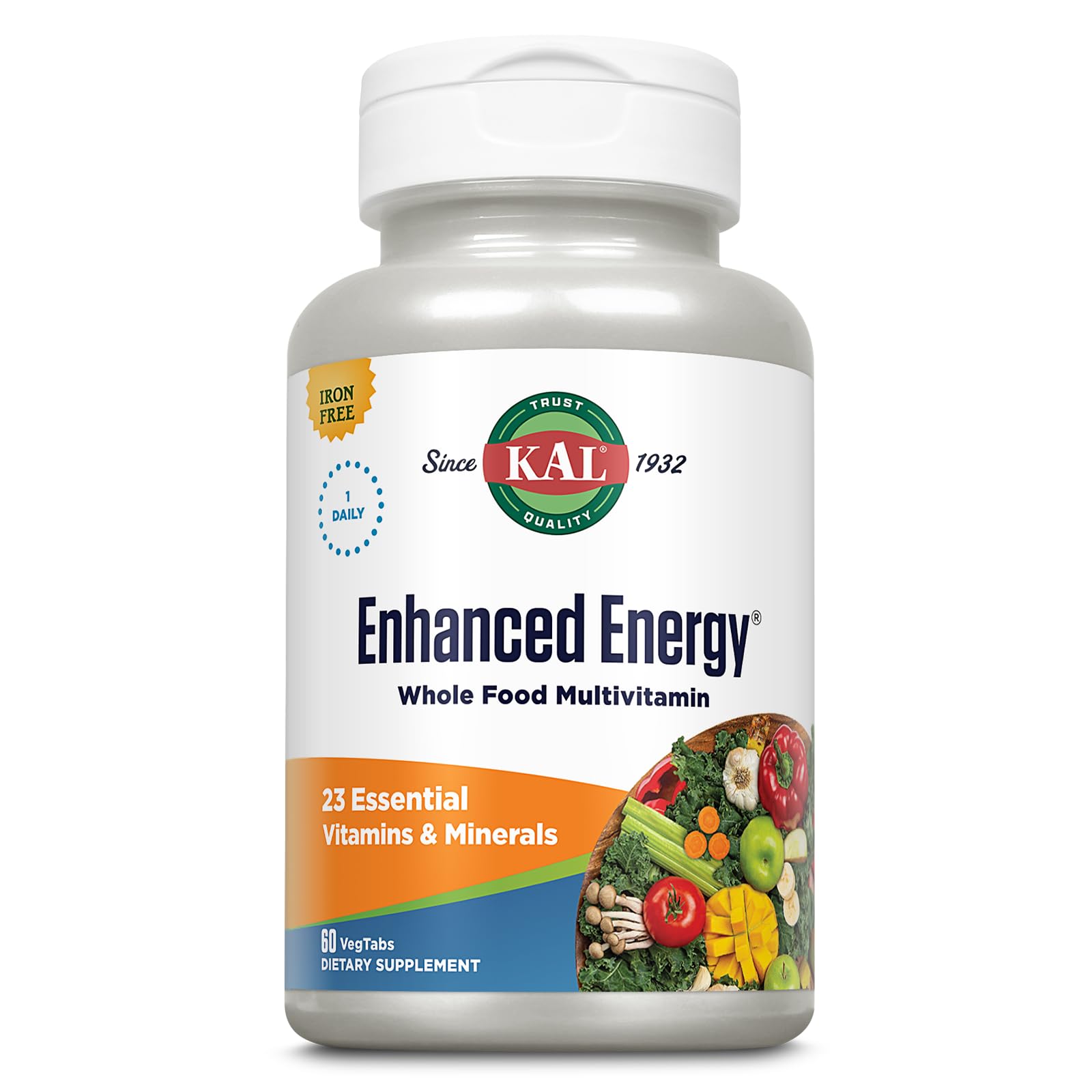 KAL Enhanced Energy bottle front for daily wellness.