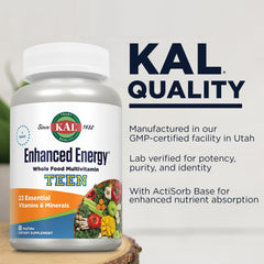 Teens use Kal Enhanced Energy tablets daily for focused study sessions.