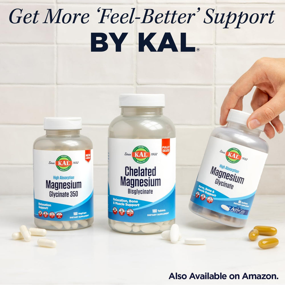 KAL Glucosamine Chondroitin MSM packaging demonstrates bottle contents and 60-day guarantee.