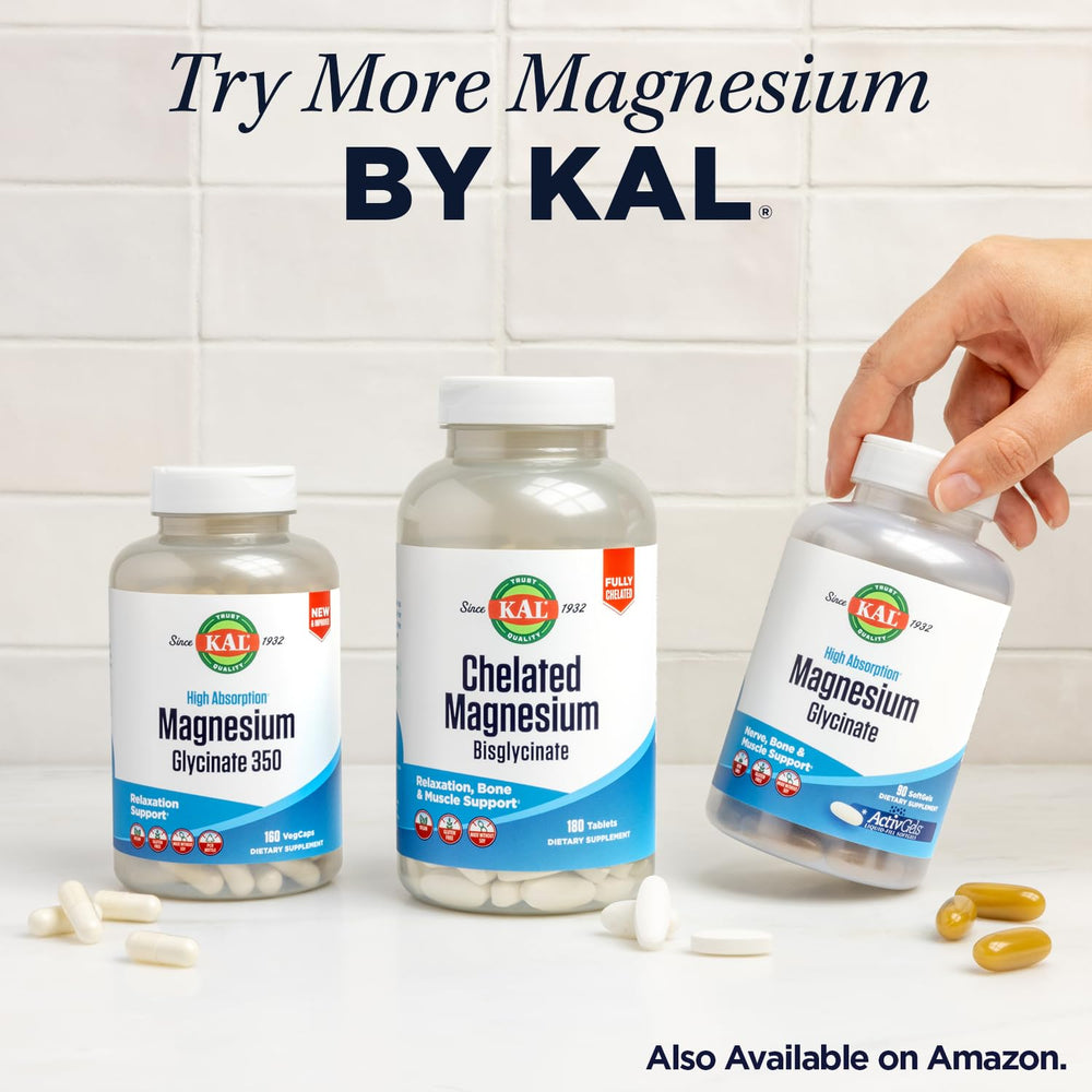 KAL label displays GMP certification and a 60-day money-back guarantee.