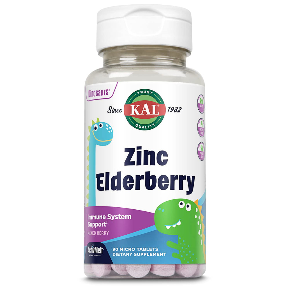 KAL Kids ActivMelts bottle front with berry flavor for kid-friendly immune support.