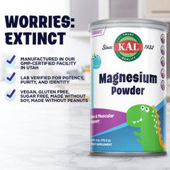 KAL magnesio para niños sin sabor, opción neutra para bebidas.