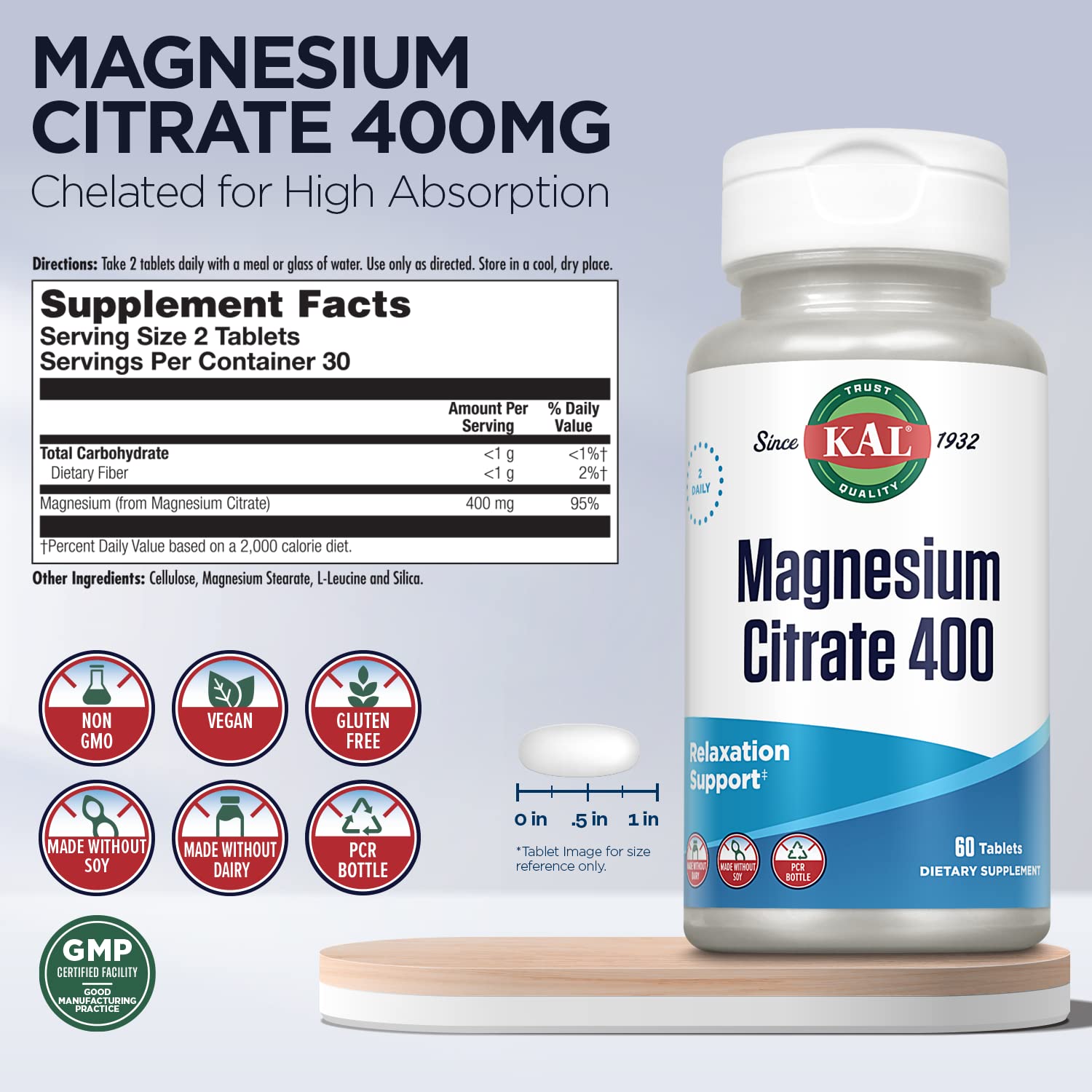 KAL Magnesium Citrate ActivTabs in action for rapid absorption