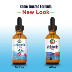 KAL Melatonin DropIns dropper dispensing the 3mg dose at night