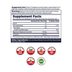 KAL Mood Magnesium Powder ingredient list highlights high-absorption magnesium glycinate and L-Theanine