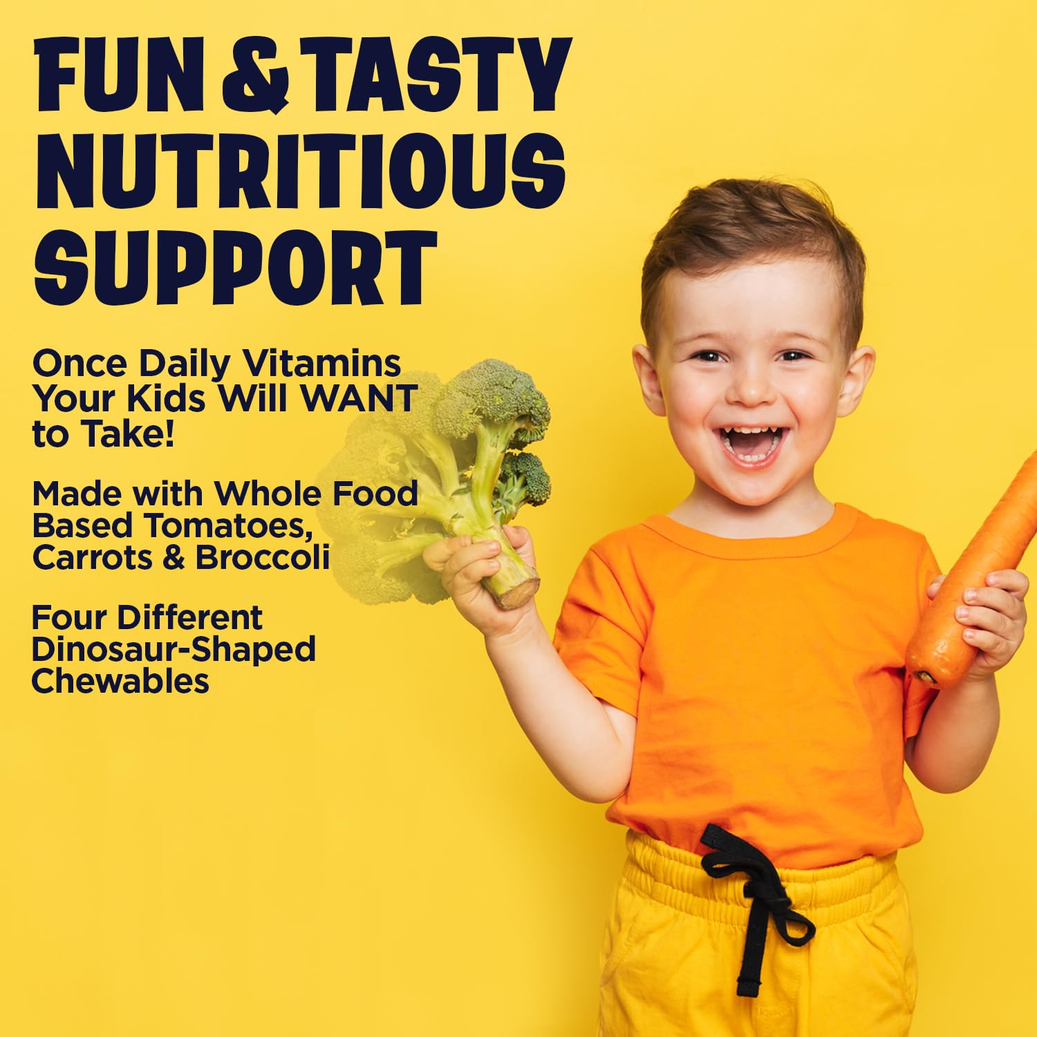 KAL MultiSaurus mixed-berry flavor: appealing taste helps kids take vitamins regularly.