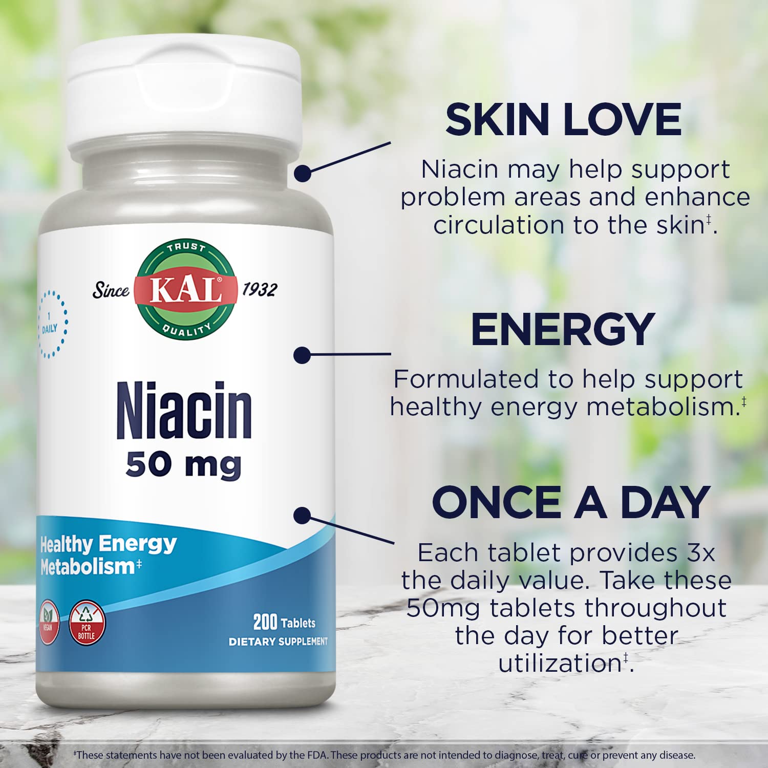 KAL Niacin flush sensation indicates a temporary warming tingling effect.