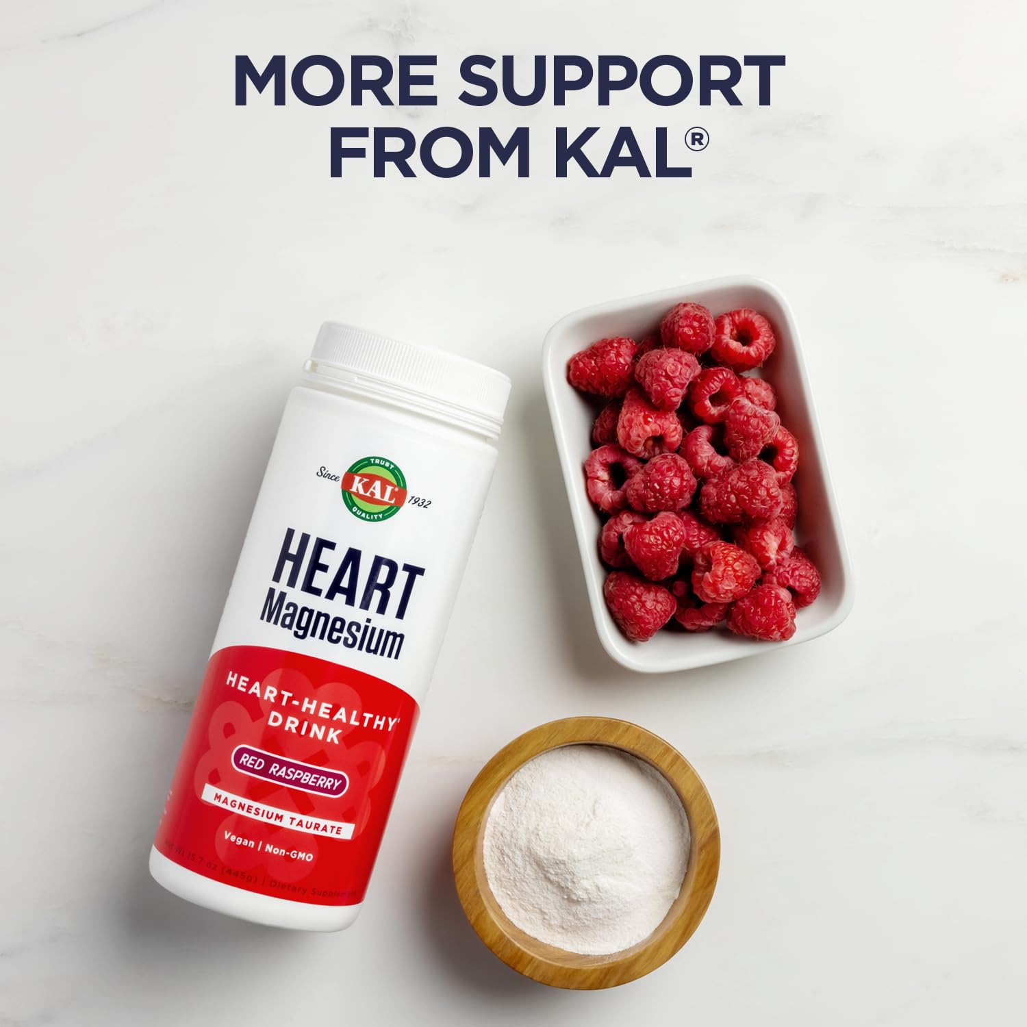 KAL Once Daily Red Yeast Rice dosage information closeup to support simple scheduling.