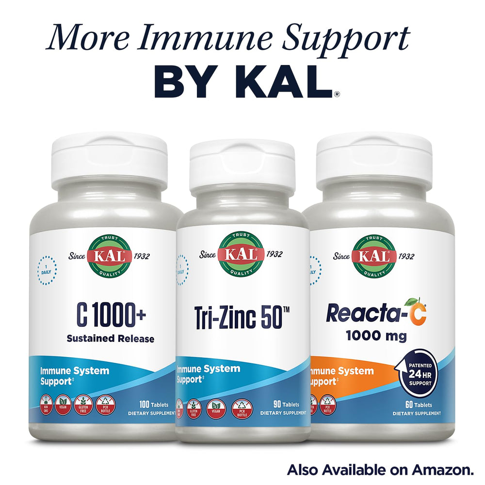KAL Quercetin Reacta-C Bromelain pour-shot scene suggests convenient daily intake