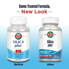 KAL Silica Plus tablets dissolving quickly for rapid absorption.